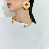 Brinco Disco Furo - Ouro