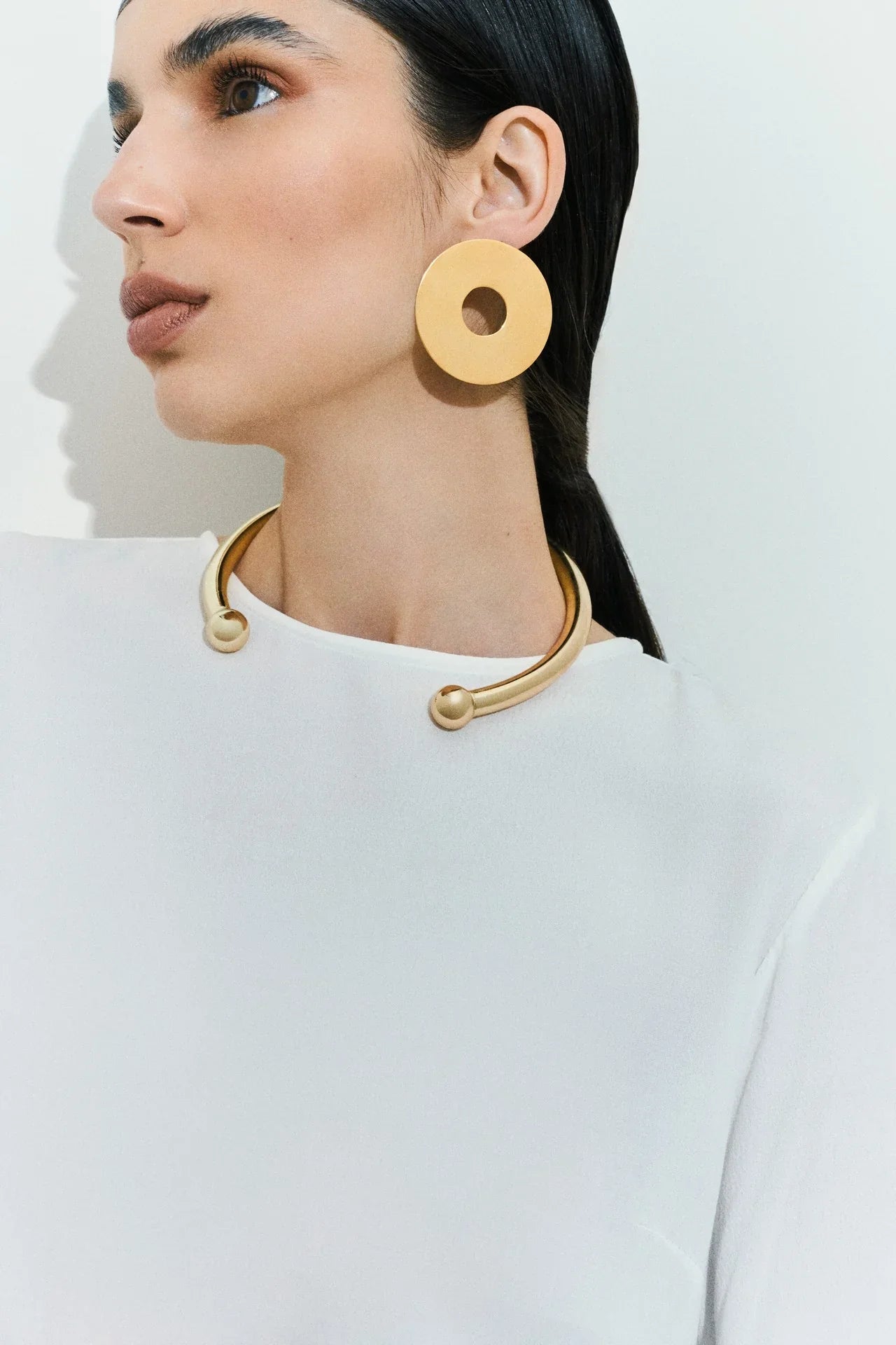 Brinco Disco Furo - Ouro