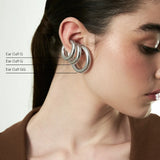 Mix 3 Ear Cuffs - Prata - G | G | GG