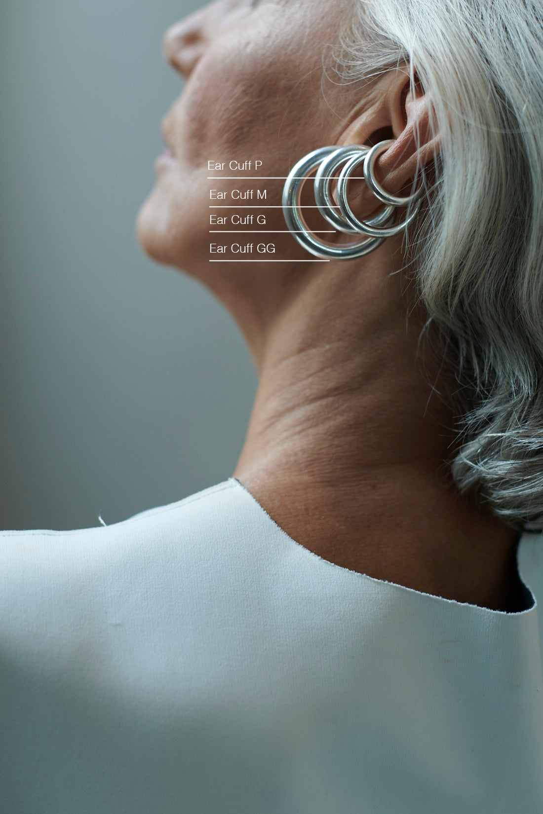 Mix 4 Ear Cuffs - Prata - P | M | G | GG