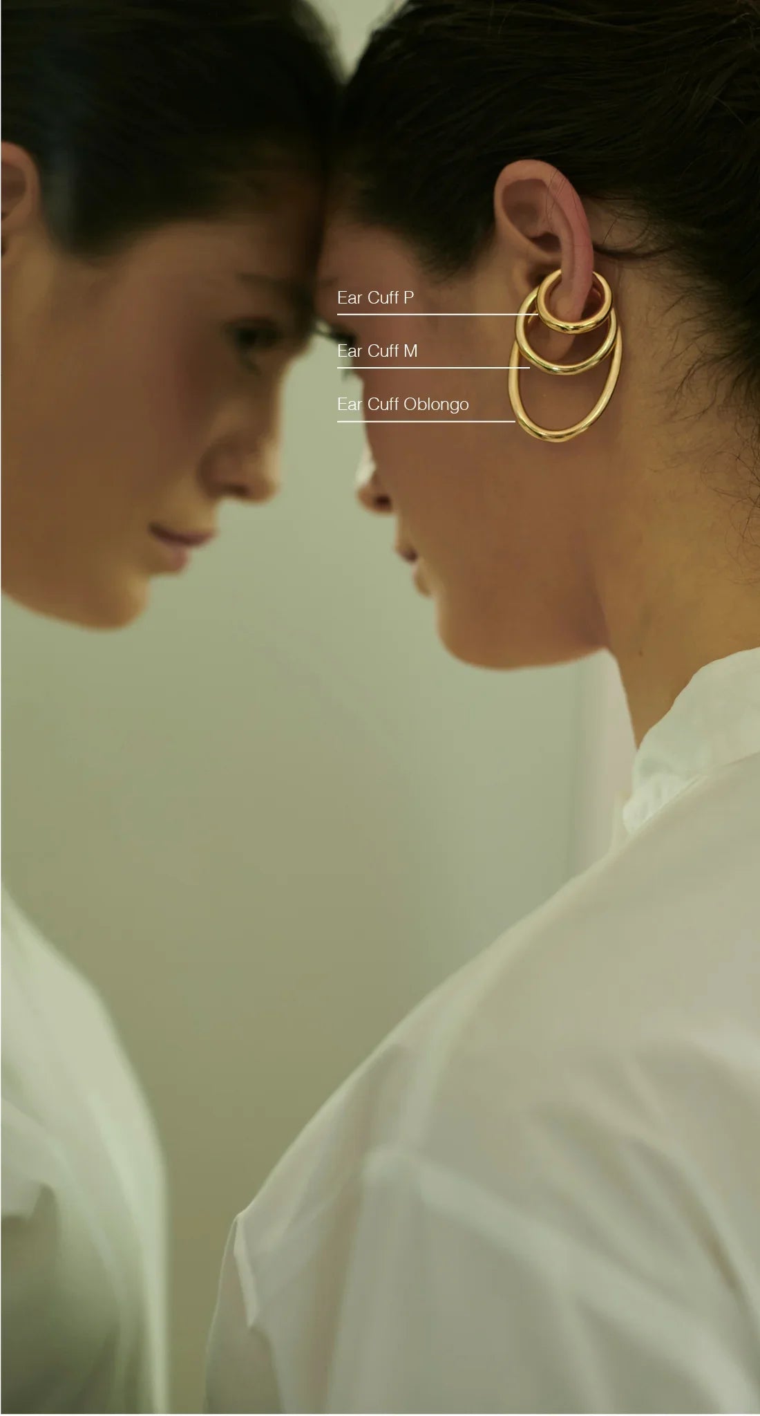 Mix 3 Ear Cuffs - Ouro - P | M | Oblongo