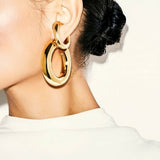 Argola Tubo Maxi - Ouro