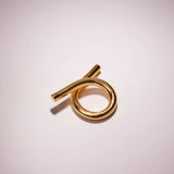 Anel L - Ouro