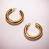 Argola Tubo Maxi - Ouro