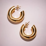 Argola Tubo Pequeno - Ouro