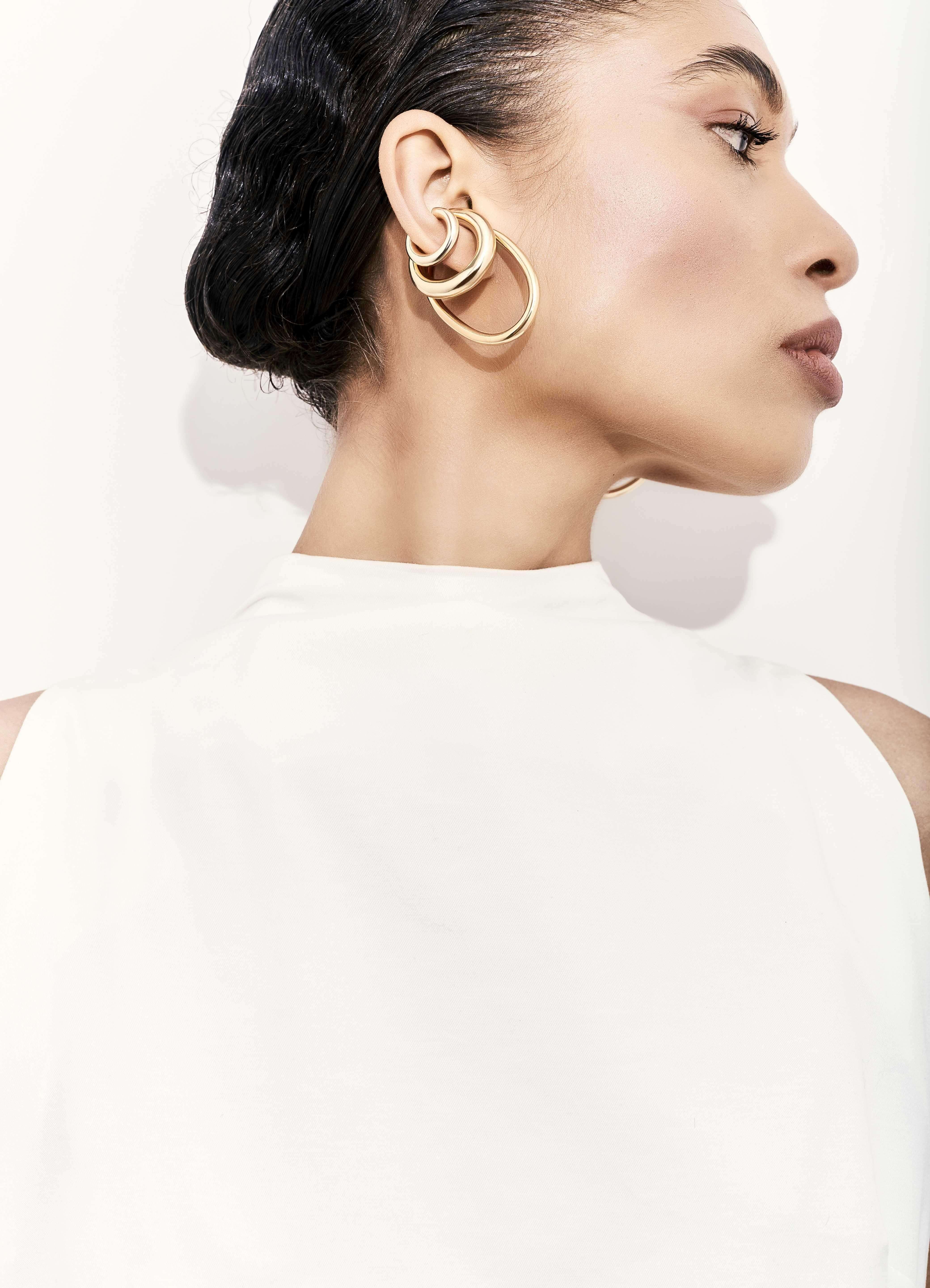 Mix 3 Ear Cuffs - Ouro - P | G | Oblongo