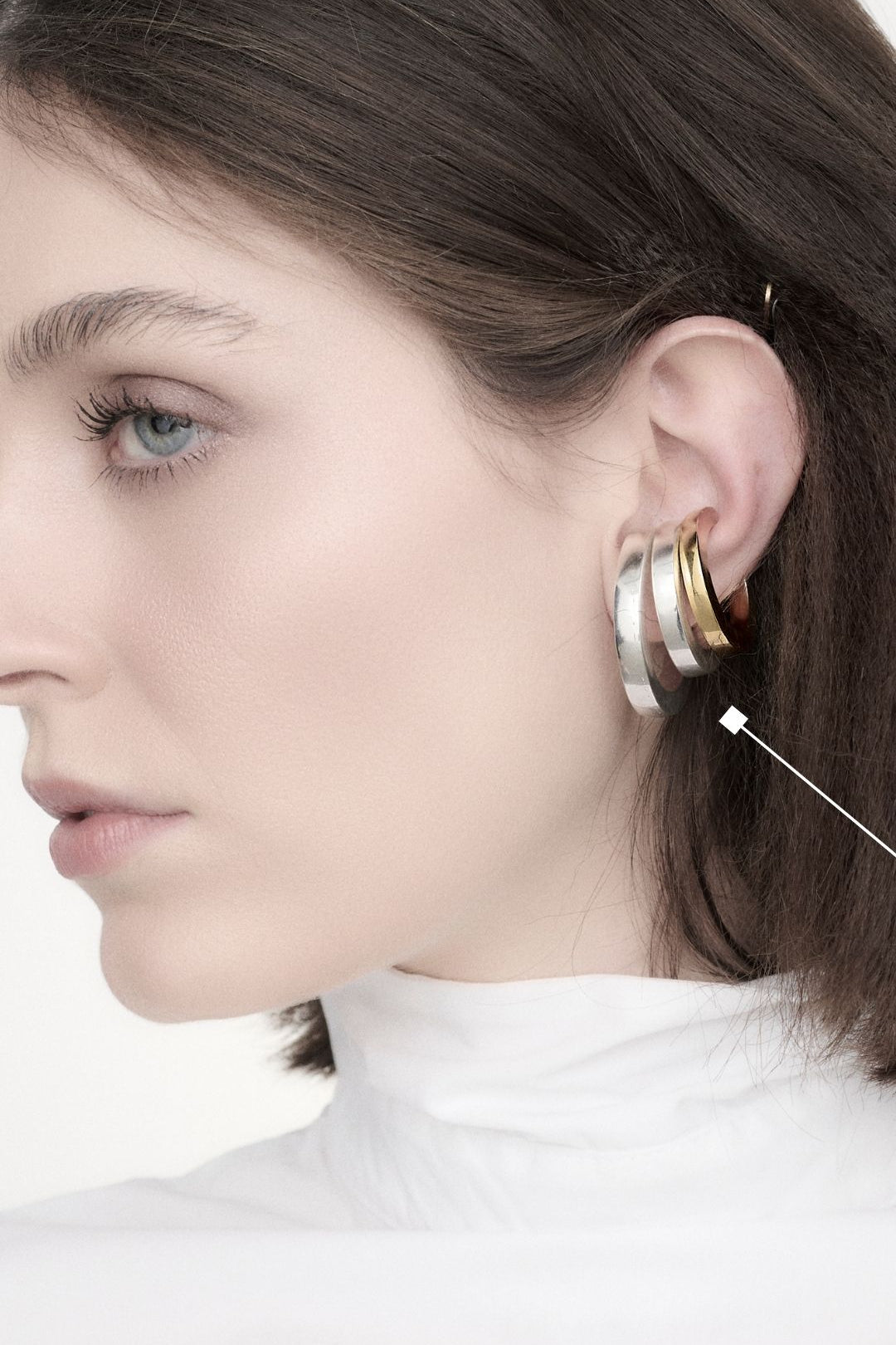 Ear Cuff Quina M - Prata