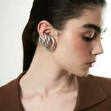 Mix 3 Ear Cuffs - Prata - G | G | GG