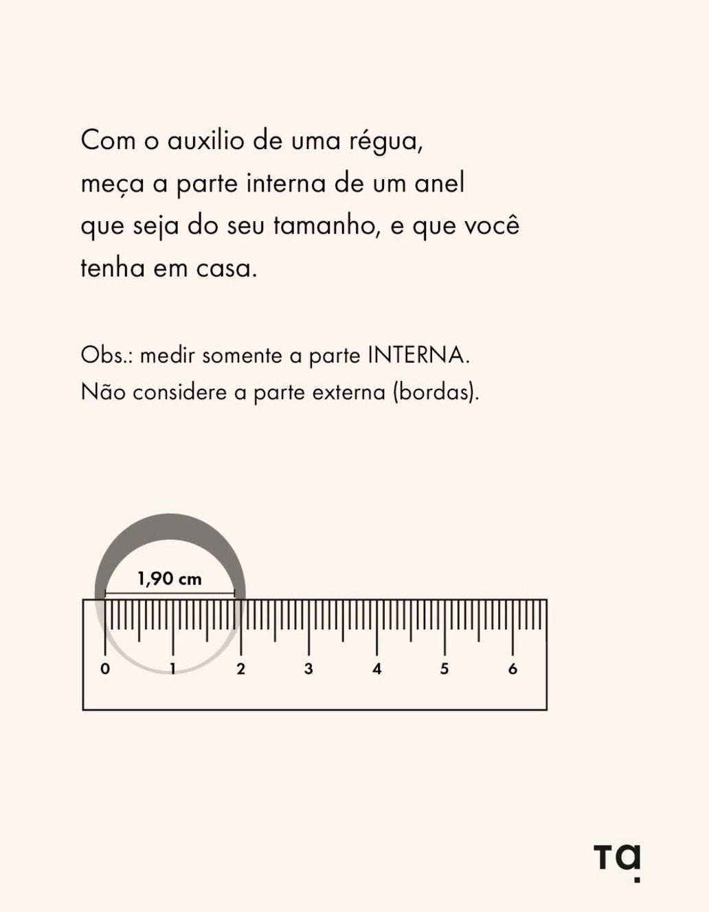 Tabela de Medidas de Anéis Tatiana Queiroz